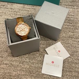 Rose Gold, Crystal and Mother of Pearl Michele Watch